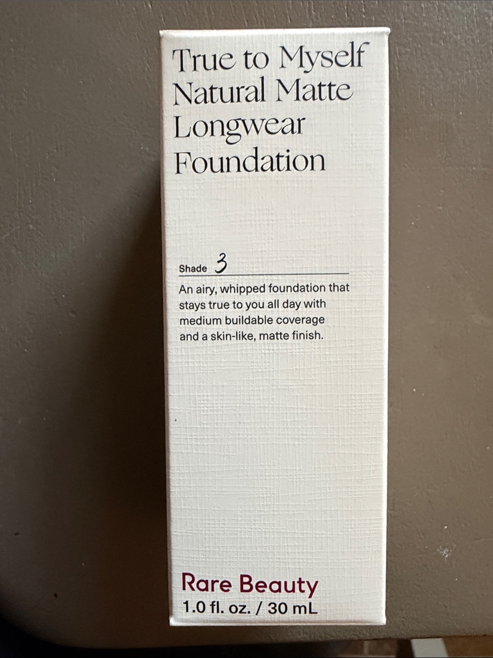 Rare Beauty True to Myself Natural Matte Longwear Foundation Shade 3